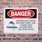Signmission Rotating Shaft Hazard Keep Body Danger Sign, Plastic, 10in W x 7in L, 2PK OS-2PACK-DS-P-710-L-2445 - alternate 4